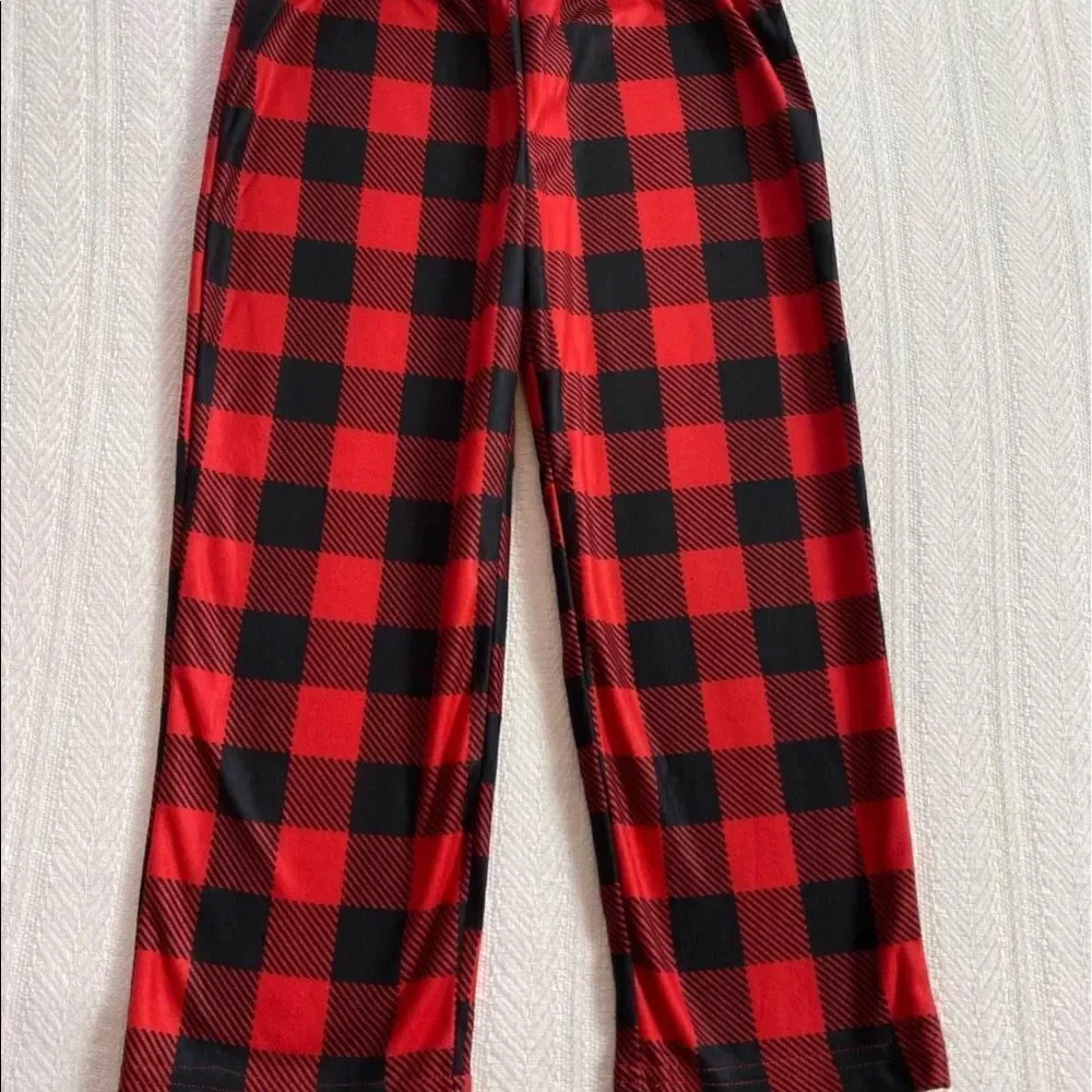 Carter’s Boys Plaid Pajama Set with embroidered deer on shirt